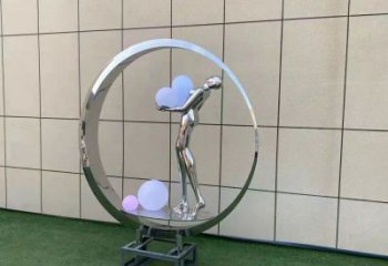 仙子景觀雕塑常用，酒店擺件，圓環(huán)仙子雕塑觀賞型