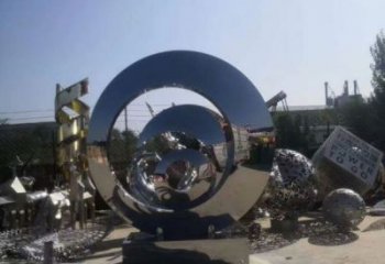 圓鏡雕塑承接，城市雕塑，不銹鋼圓鏡雕塑精品