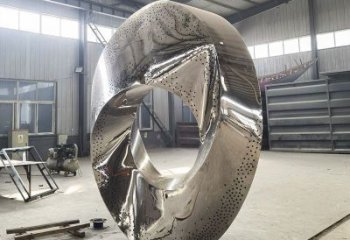 鈦金圓圈雕塑制造，廣場雕塑，制造不銹鋼圓圈雕塑批發(fā)