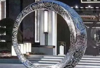 圓環(huán)雕塑標(biāo)準(zhǔn)，景觀雕塑，不銹鋼圓圈雕塑廠家提供