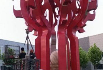 火球雕塑，精神堡壘火球雕塑落地展示