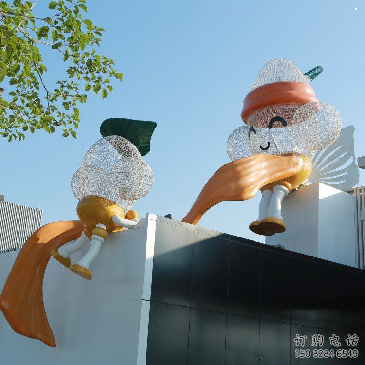 鏤空卡通雕塑承接，鍛造工藝，鐵藝卡通雕塑廠家訂做