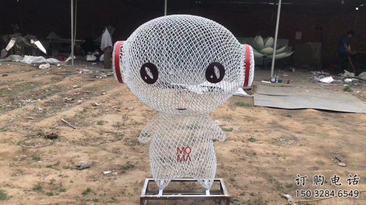 鏤空人物雕塑廠家，編織工藝，公園廣場(chǎng)戶外卡通人物雕塑