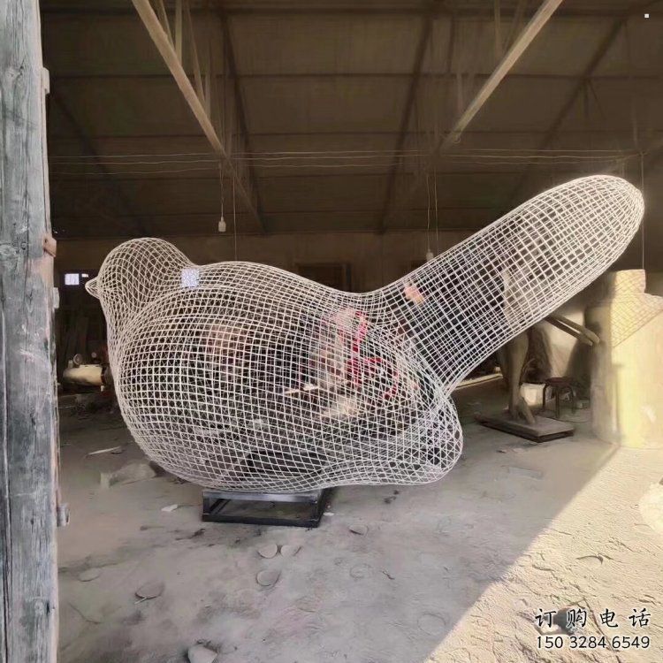 鏤空鳥雕塑供需，廣場雕塑，鐵藝小鳥雕塑定制