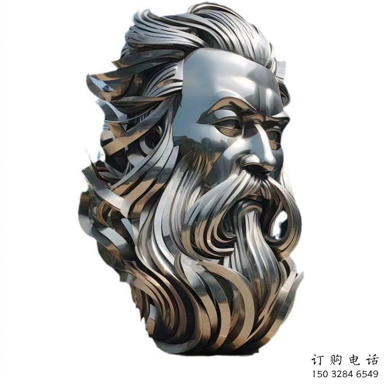 白鋼人頭像雕塑供需，標(biāo)識(shí)雕塑，鏡面西方人雕塑制造商