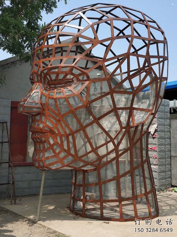 人頭像雕塑觀賞型，城市裝飾，鏤空人頭像雕塑標(biāo)準