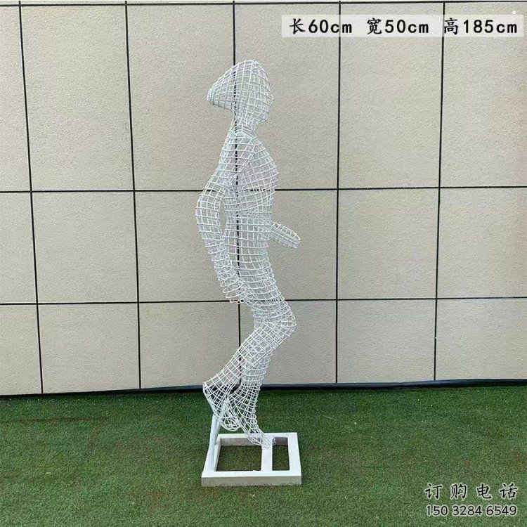 鏤空體育雕塑供求，編織雕塑，鐵藝健兒人物雕塑制造商