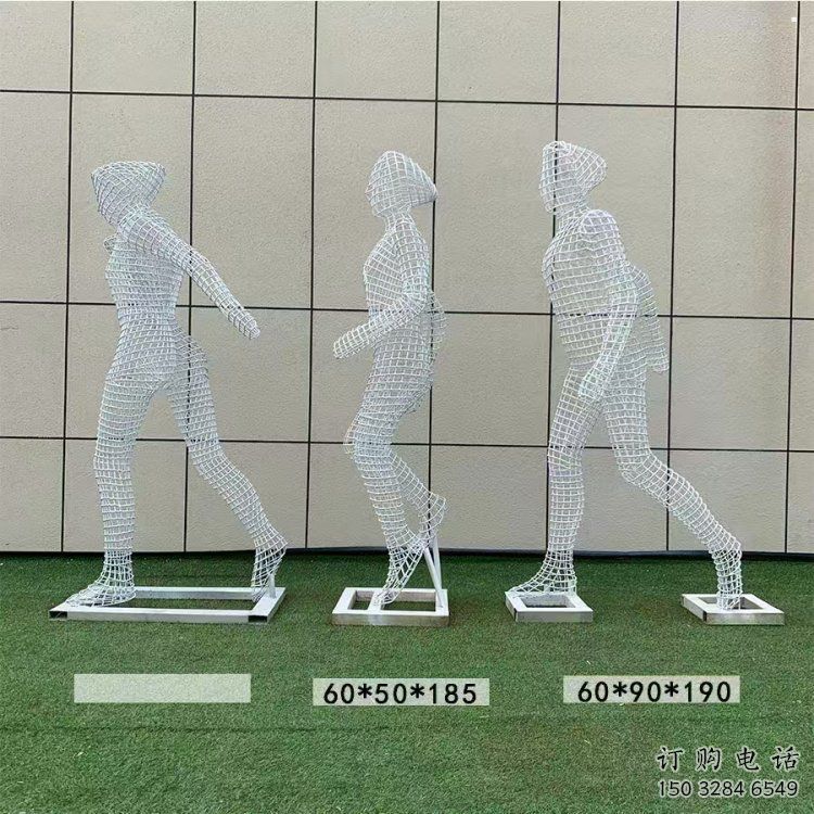 體育人物雕塑供求，景觀雕塑，鏤空鐵藝人物雕塑優(yōu)選