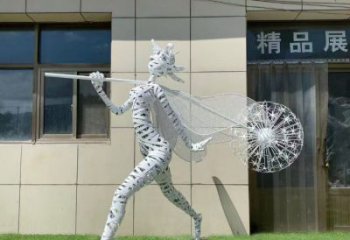 鏤空舞者雕塑工程供應(yīng)，美陳雕塑，鐵藝跳舞雕塑廠家供求