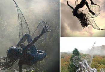 小精靈雕塑，抽象卡通雕塑，美陳人物擺件