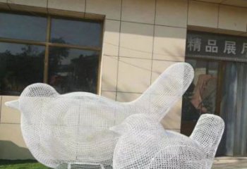 鏤空鳥雕塑工廠標準，多彩藝術，鐵藝小鳥雕塑供應