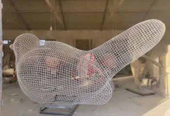 鏤空鳥雕塑通用，花園小品，景觀鐵藝小鳥雕塑優(yōu)價