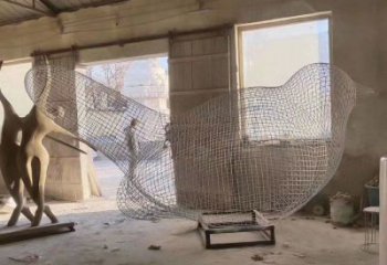 制造鏤空鳥雕塑，地標擺件，烤漆鐵藝小鳥雕塑精選