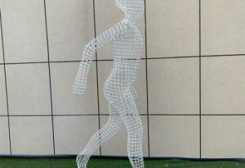 鏤空體育雕塑展品，室外軟裝，鐵藝人物雕塑訂做