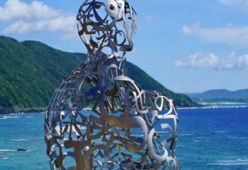 農(nóng)村字母人物雕塑，鏤空景觀雕塑，抽象效果
