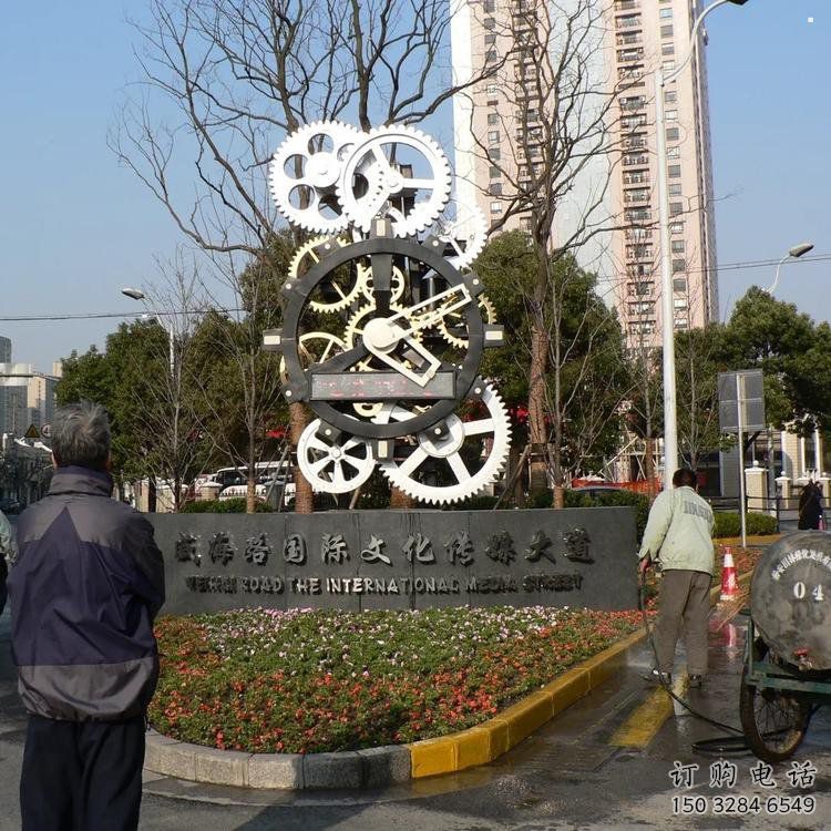 車輪雕塑制造，酒店擺件，文化景觀車輪雕塑選定