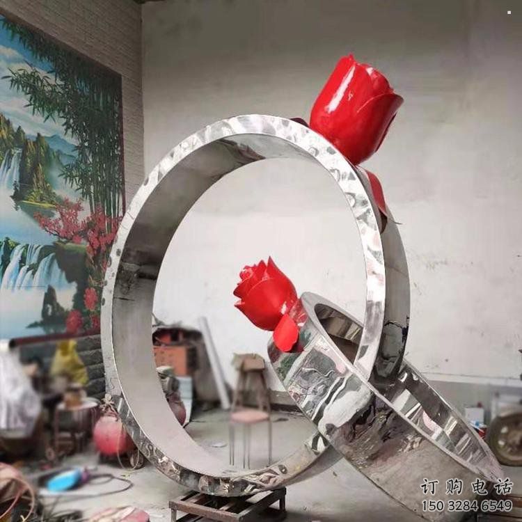 鋼管指環(huán)雕塑 鋼管指環(huán)雕塑