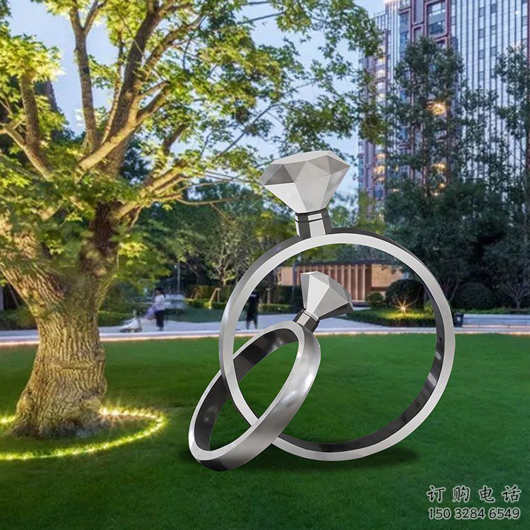 鉆戒雕塑工廠標準，多彩藝術(shù)，景觀鉆戒雕塑供應(yīng)