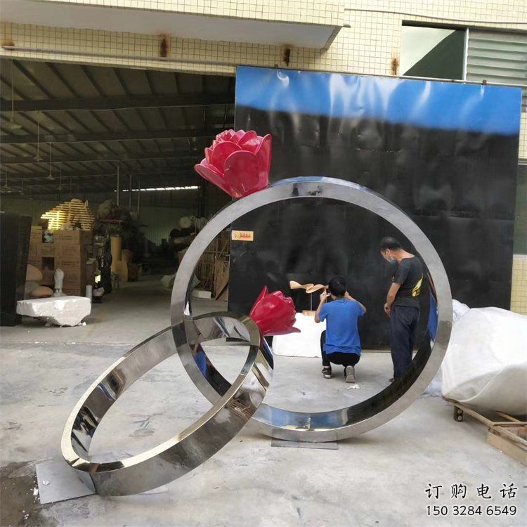 鉆戒雕塑通用，花園小品，廣場景觀鉆戒雕塑優(yōu)價