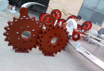 車輪雕塑定制制造，歐式風格，車輪雕塑裝飾供給