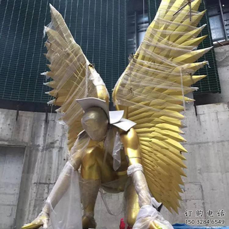 雕塑鳥翅景觀制造，街景小品，不銹鋼鳥翅雕塑優(yōu)價(jià)