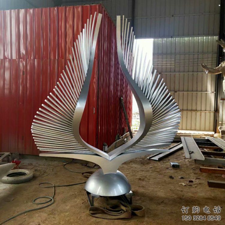 景觀鳥翅雕塑通用，花園小品，不銹鋼鳥翅雕塑優(yōu)價