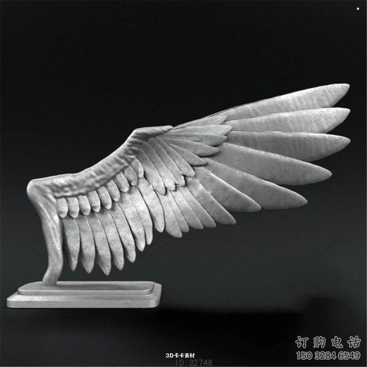 現(xiàn)代鳥翅雕塑定制，中式工藝，不銹鋼鳥翅雕塑造型優(yōu)價