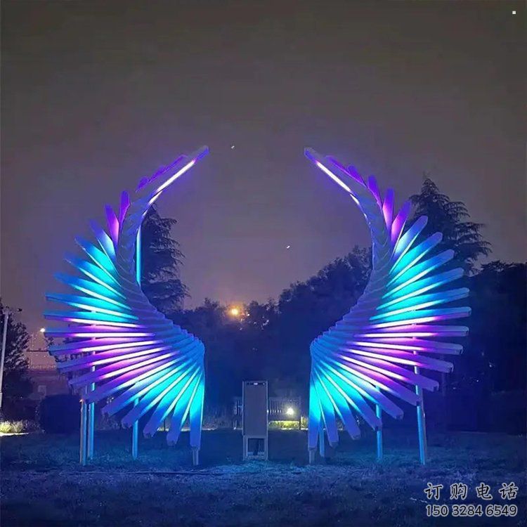 金屬天使之翼雕塑制造商，鋼管組合，公共翅膀雕塑優(yōu)選
