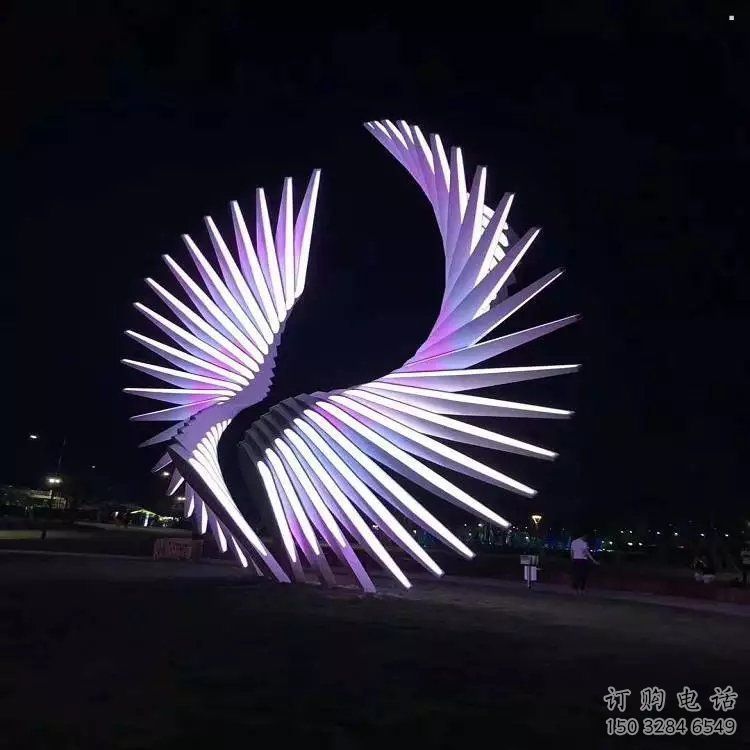 天使之翼雕塑制造商，城市雕塑，公園廣場翅膀雕塑觀賞型