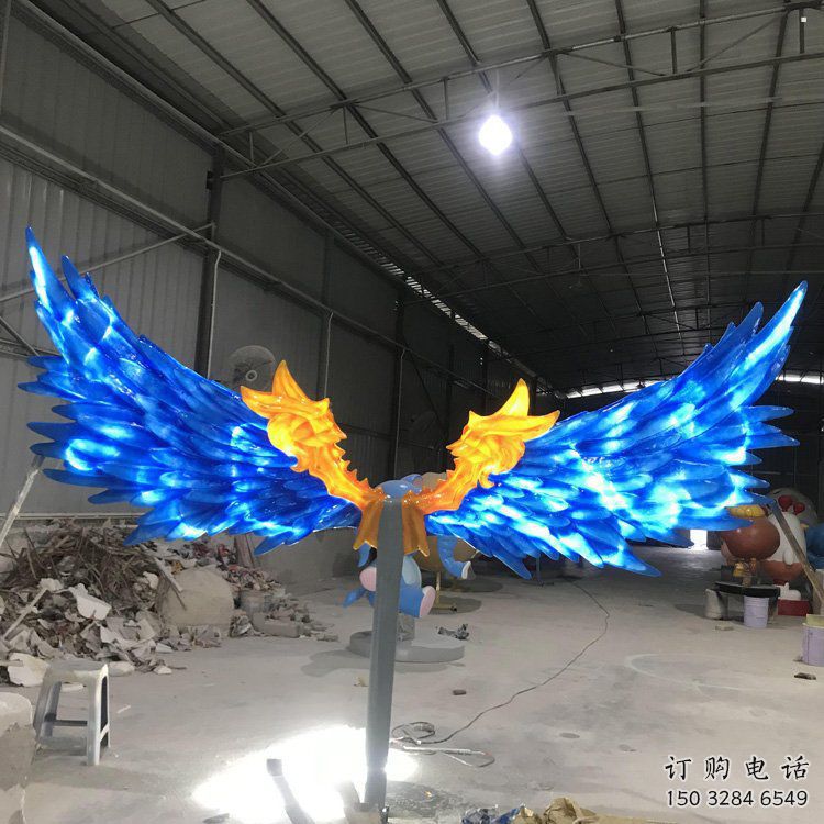 金屬羽翼雕塑制作承接，陸地?cái)[件，不銹鋼羽翼雕塑制造商