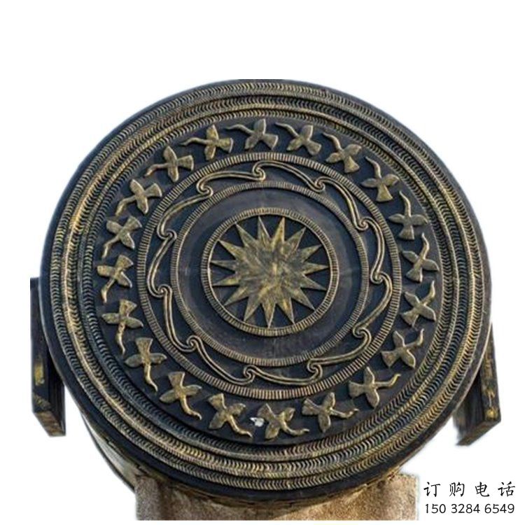 銅鼓雕塑專供，校園雕塑，小區(qū)銅鼓雕塑標(biāo)準(zhǔn)