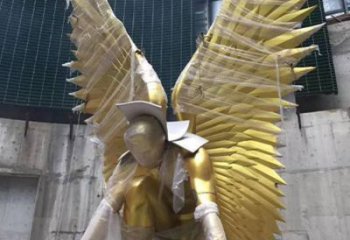 雕塑鳥翅景觀制造，街景小品，不銹鋼鳥翅雕塑優(yōu)價