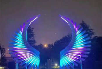 金屬天使之翼雕塑制造商，鋼管組合，公共翅膀雕塑優(yōu)選