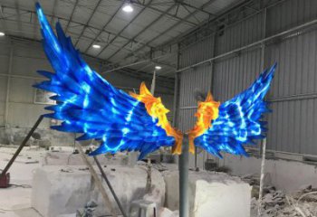 羽翼雕塑供給，美陳雕塑，不銹鋼羽翼雕塑廠