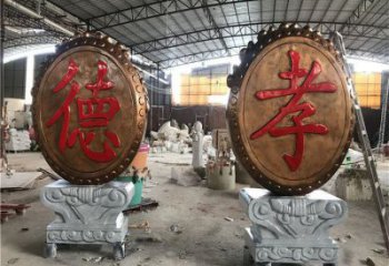 景觀鑼鼓雕塑制造商，校園雕塑，不銹鋼鑼鼓雕塑供給