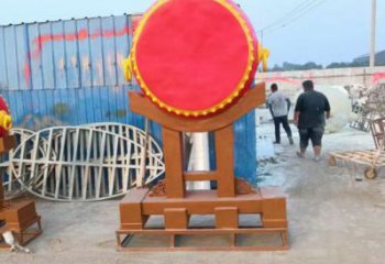 鑼鼓雕塑供求，創(chuàng)意雕塑，民俗不銹鋼鑼鼓雕塑制造商