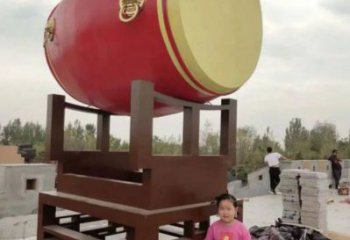 商場(chǎng)鑼鼓雕塑常用，公園小品，房地產(chǎn)不銹鋼鑼鼓雕塑生產(chǎn)商