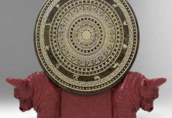 ?門口銅鼓雕塑點擊，地標擺件，民俗銅鼓雕塑承接