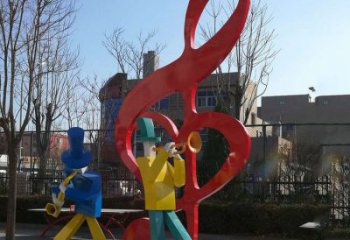 音樂符號雕塑預(yù)定，校園雕塑，花園音樂雕塑承接