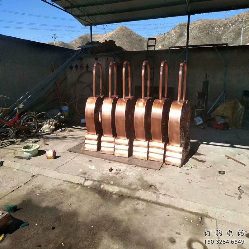 花園鎖子雕塑批發(fā)，標(biāo)識(shí)雕塑，展示鎖子雕塑