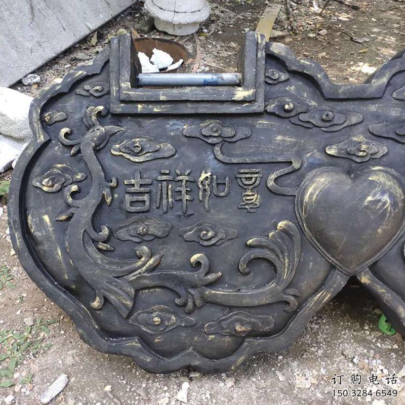 藝術(shù)同心鎖雕塑觀賞型，街景小品，鎖子雕塑主題常用