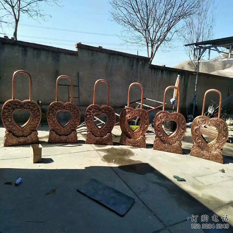雕塑銅鎖子景觀精選，中式工藝，銅鎖子雕塑供給
