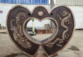 環(huán)境同心鎖雕塑批發(fā)，拉絲工藝，小品鎖子雕塑承接