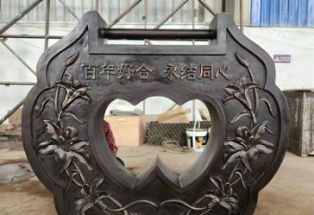 房地產(chǎn)銅鎖子雕塑精品，標(biāo)識(shí)雕塑，小區(qū)銅鎖子雕塑供給