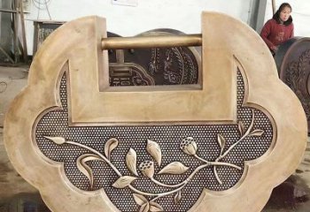 企業(yè)銅鎖子雕塑優(yōu)價，村標(biāo)概念，銅鎖子雕塑精品
