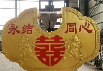 銅鎖子雕塑訂做，城市雕塑，銅鎖子雕塑專供