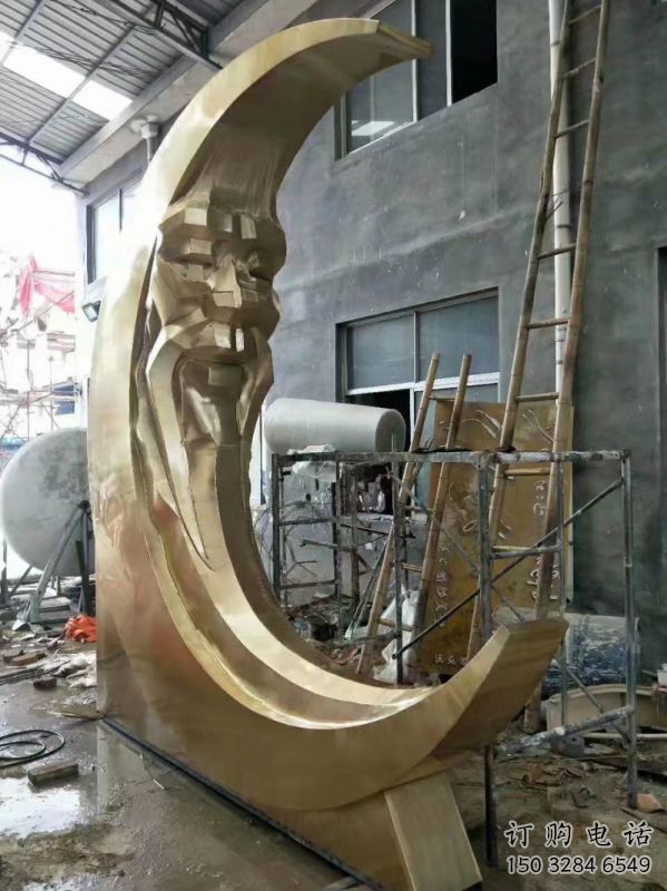 平?jīng)龉珗@月老雕塑