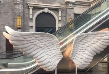 玉林景觀鳥翅雕塑制造，歐式風(fēng)格，不銹鋼鳥翅雕塑定價