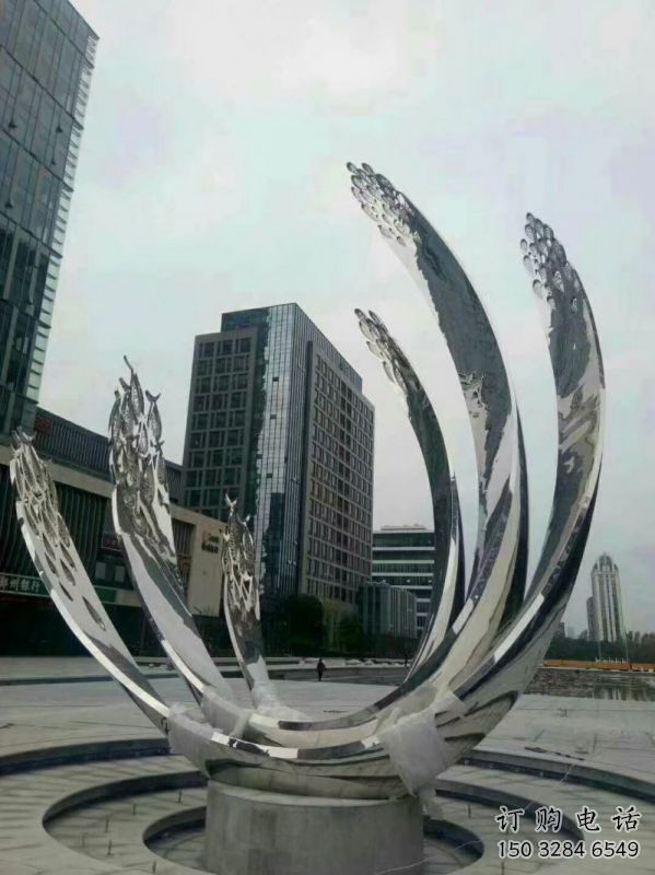 雞西地面噴泉雕塑小品，圓環(huán)結(jié)構(gòu)概念，旱地水景噴泉體系