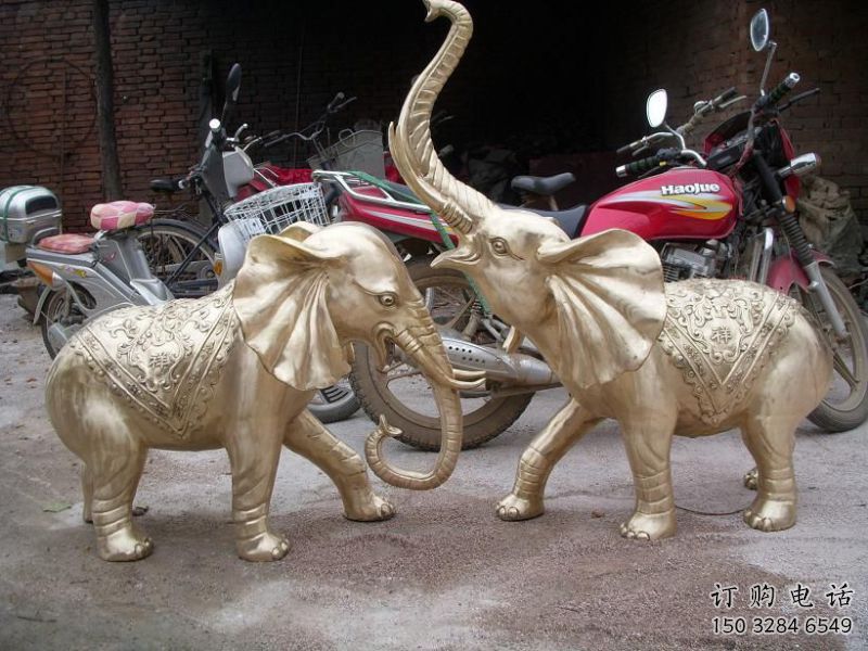 益陽(yáng)大象雕塑制造商，小區(qū)擺件，銅大象雕塑提供